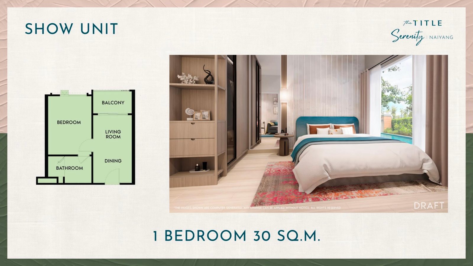 1 Bedroom 30 sq.m. floor plan